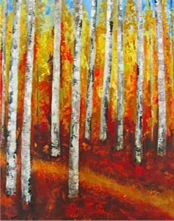 Joann Blake - Birch in Red