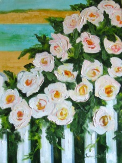 Joann Blake - Roses on the Fence
